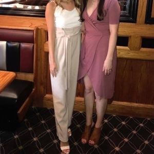 White & Tan Jumpsuit